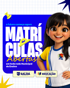 Prefeitura de Saloá abre matrículas para a Rede Municipal de Ensino